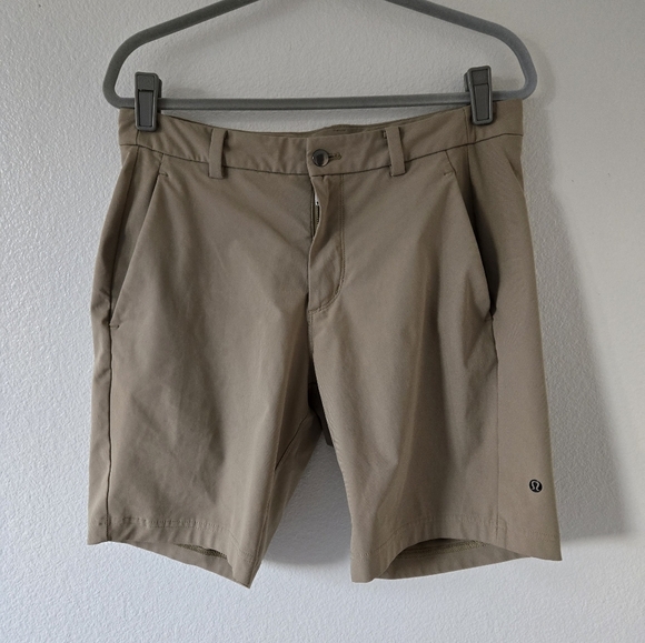 Lululemon ABC Short 9" in Tan color Classic Fit Warpstreme Fabric size 34 - Picture 4 of 16